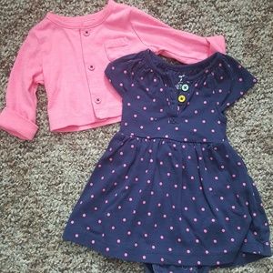 ✔ 5 for $25 ✔Navy blue with pink cardigan set